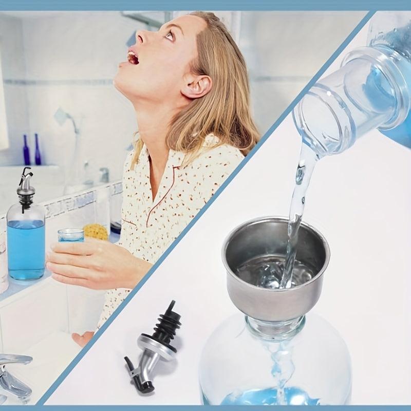 2pcs Mouthwash Dispenser 16 oz Transparent Bottle Bathroom Accessories