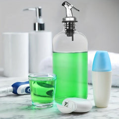 2pcs Mouthwash Dispenser 16 oz Transparent Bottle Bathroom Accessories