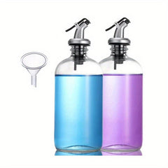 2pcs Mouthwash Dispenser 16 oz Transparent Bottle Bathroom Accessories