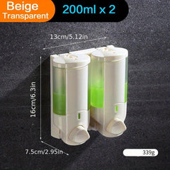 Eco Friendly Wall-Mounted Shampoo & Soap Dispenser for Bathroom - Convenient
