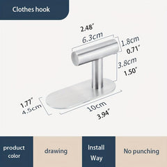 Stainless Steel Towel Bar Toilet Paper Holder Robe Hooks