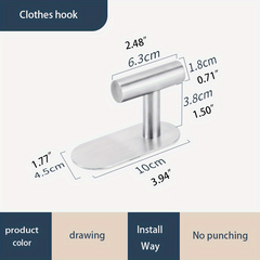 Stainless Steel Towel Bar Toilet Paper Holder Robe Hooks