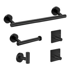 Stainless Steel Towel Bar Toilet Paper Holder Robe Hooks