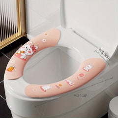 1pc Cartoon Handle Toilet Sticker Four Seasons Universal