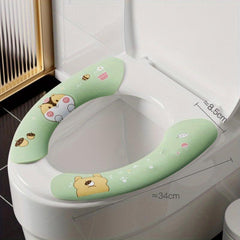 1pc Cartoon Handle Toilet Sticker Four Seasons Universal