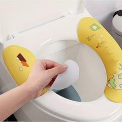1pc Cartoon Handle Toilet Sticker Four Seasons Universal