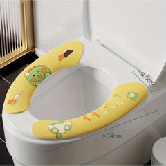 1pc Cartoon Handle Toilet Sticker Four Seasons Universal
