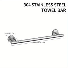 11pcs Stainless Steel Bathroom Hardware Set Towel Bar Toilet Paper Holder