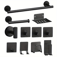 11pcs Stainless Steel Bathroom Hardware Set Towel Bar Toilet Paper Holder