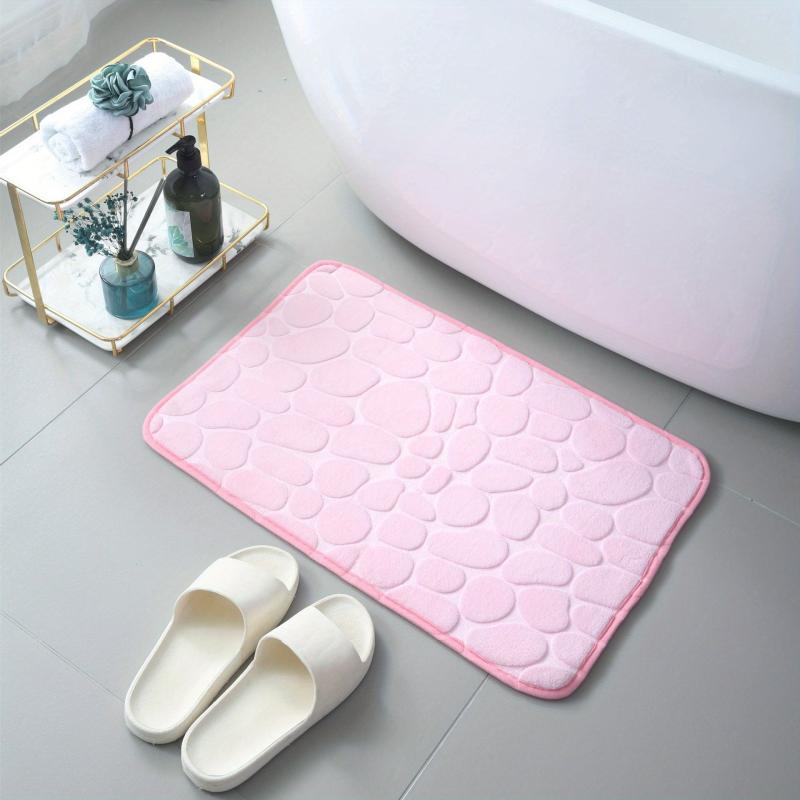 Non Slip Coral Velvet Embossed Mat Thickened Floor Mat Entry Toilet Bathroom