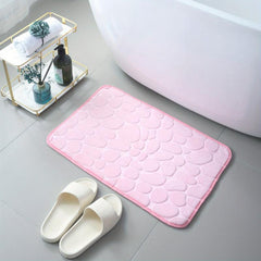 Non Slip Coral Velvet Embossed Mat Thickened Floor Mat Entry Toilet Bathroom