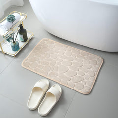 Non Slip Coral Velvet Embossed Mat Thickened Floor Mat Entry Toilet Bathroom