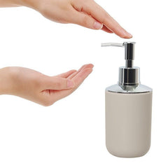 6pc Bathroom Set Toothbrush Holder Soap Dispenser Trash Can - Solid Pattern