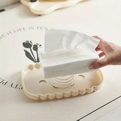Spring Loaded Tissue Box Holder - Bathroom Vanity Countertop