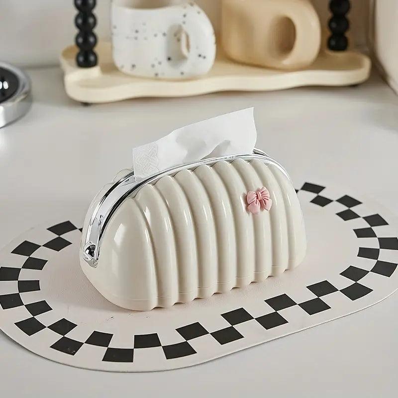 Spring Loaded Tissue Box Holder - Bathroom Vanity Countertop