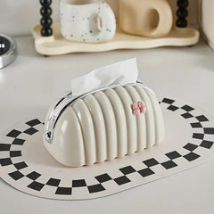 Spring Loaded Tissue Box Holder - Bathroom Vanity Countertop