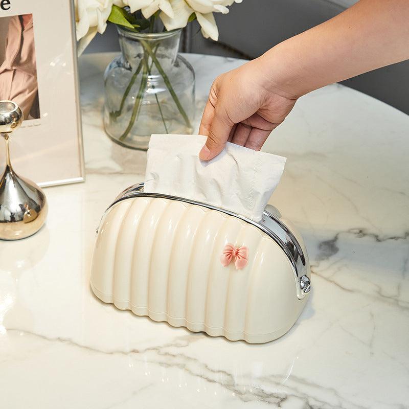Spring Loaded Tissue Box Holder - Bathroom Vanity Countertop
