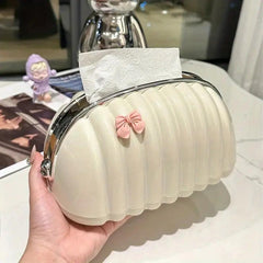 Spring Loaded Tissue Box Holder - Bathroom Vanity Countertop
