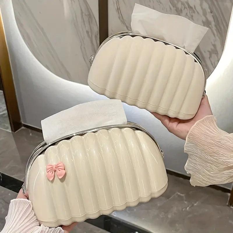 Spring Loaded Tissue Box Holder - Bathroom Vanity Countertop