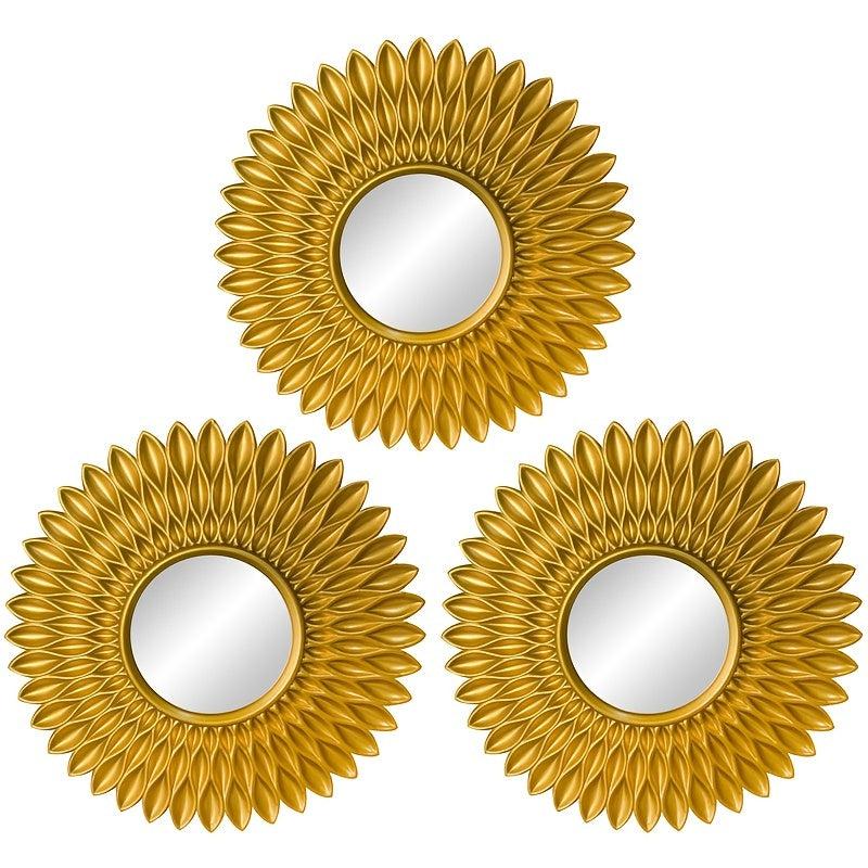 Golden Silvery Hanging Mirror Living Room Background Wall Deco