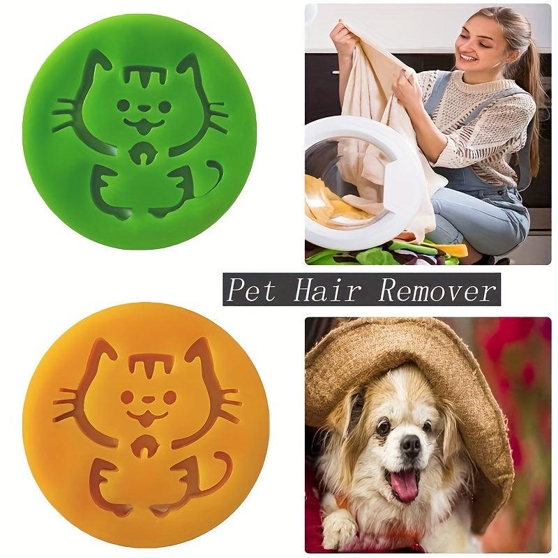 Lucky Cat Pet Sticky Hair Remover - Reusable & Washable Double-sided Scraper