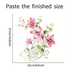 Flower Toilet Sticker Self Adhesive Decals Room Decor