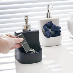 Ceramic Soap Dispenser 390ML Refillable Empty Bottle