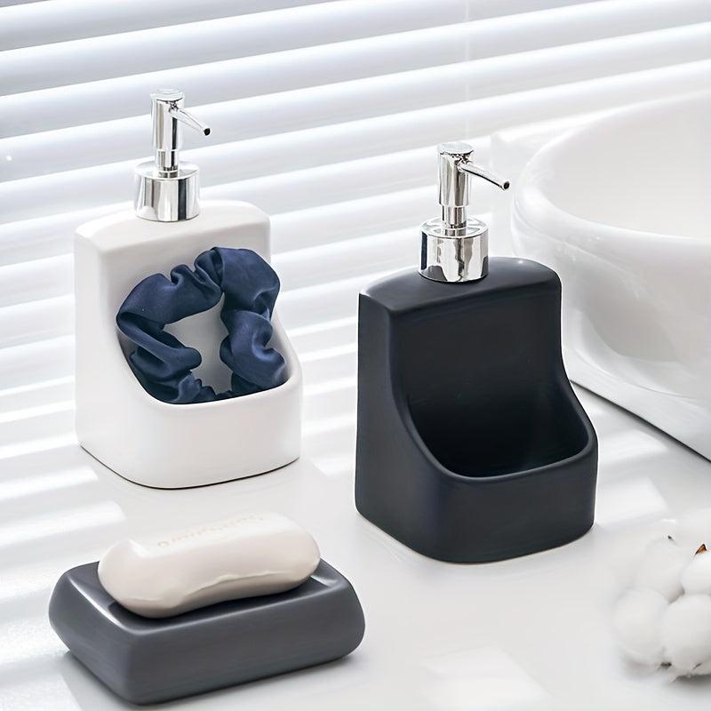 Ceramic Soap Dispenser 390ML Refillable Empty Bottle