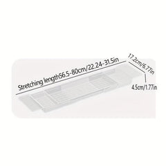 Bathtub Tray Plastic Retractable Bathroom Organizer Space Saver
