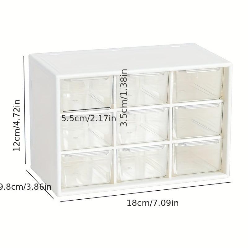 Dustproof Nine Grids Storage Rack with Small Drawer