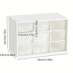 Dustproof Nine Grids Storage Rack with Small Drawer
