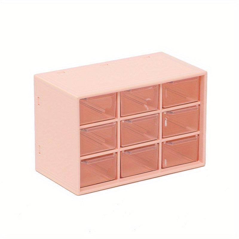 Dustproof Nine Grids Storage Rack with Small Drawer