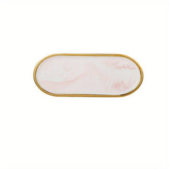 Elegant Marble Pattern Vanity Tray Organizer