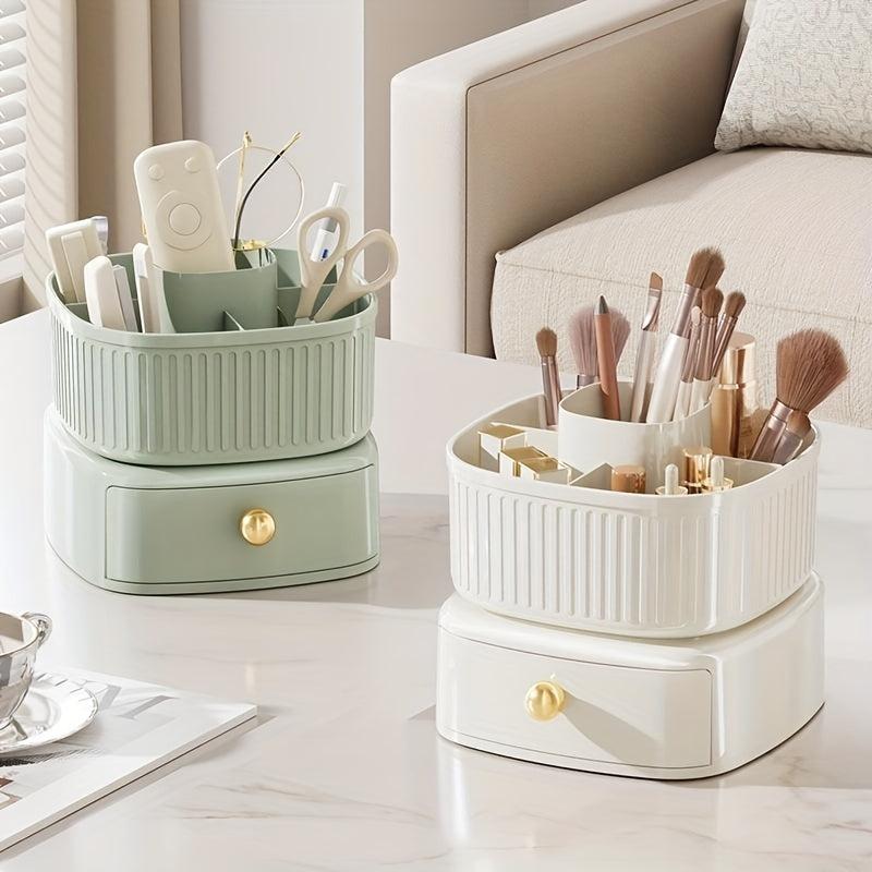 360 Rotatable Cosmetic Storage Box Makeup Perfume Skincare Organizer Rack