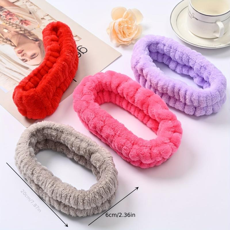 2pcs Coral Fleece Hair Band Soft Hairband for Women Girls