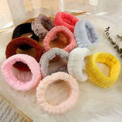 2pcs Coral Fleece Hair Band Soft Hairband for Women Girls