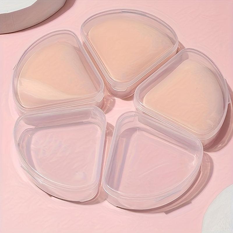 2pcs Makeup Brush Storage Box Portable Transparent Plastic Empty Box