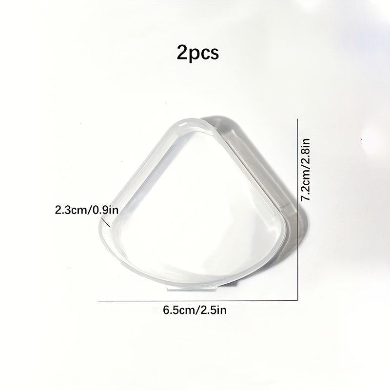 2pcs Makeup Brush Storage Box Portable Transparent Plastic Empty Box