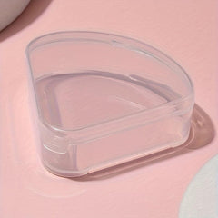2pcs Makeup Brush Storage Box Portable Transparent Plastic Empty Box