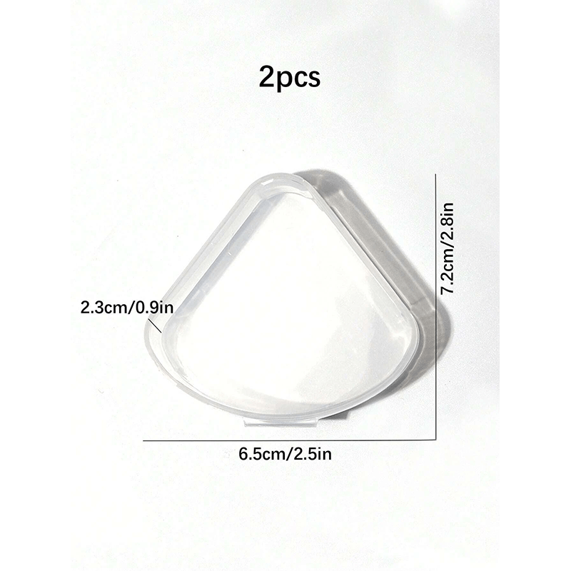 2pcs Makeup Brush Storage Box Portable Transparent Plastic Empty Box