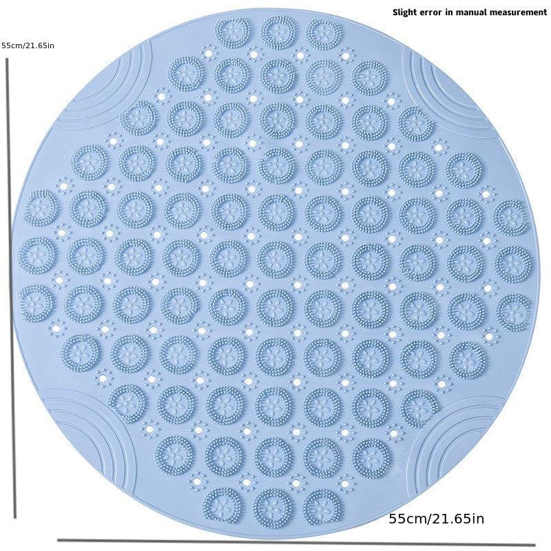Round TPR Non-slip Bathroom Mat with Suction Cup