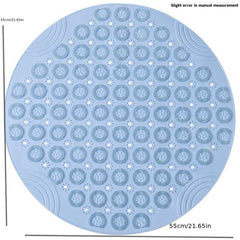 Round TPR Non-slip Bathroom Mat with Suction Cup