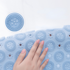 Round TPR Non-slip Bathroom Mat with Suction Cup