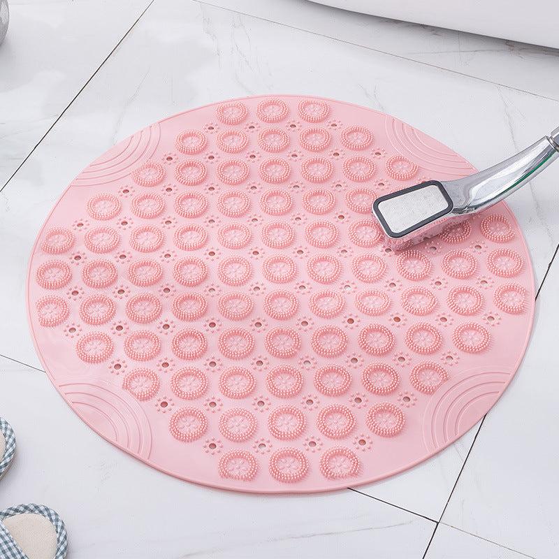 Round TPR Non-slip Bathroom Mat with Suction Cup