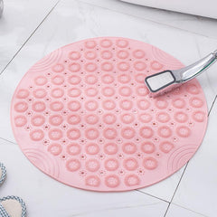 Round TPR Non-slip Bathroom Mat with Suction Cup
