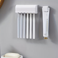 Wall Mounted Toothbrush Toothpaste Rack Organizer