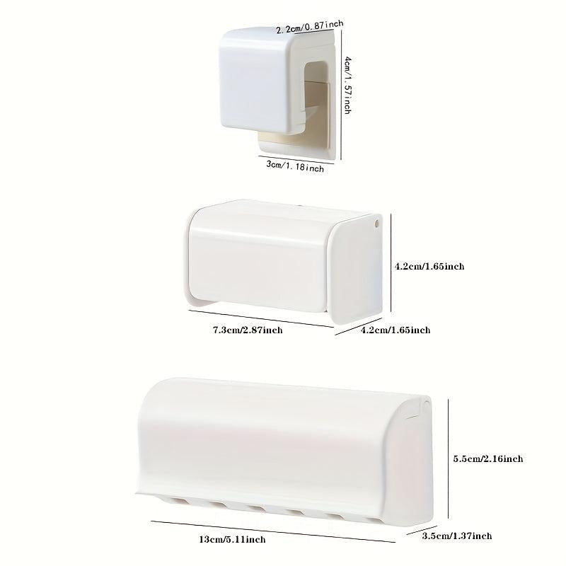 Wall Mounted Toothbrush Toothpaste Rack Organizer