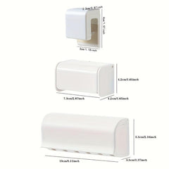Wall Mounted Toothbrush Toothpaste Rack Organizer