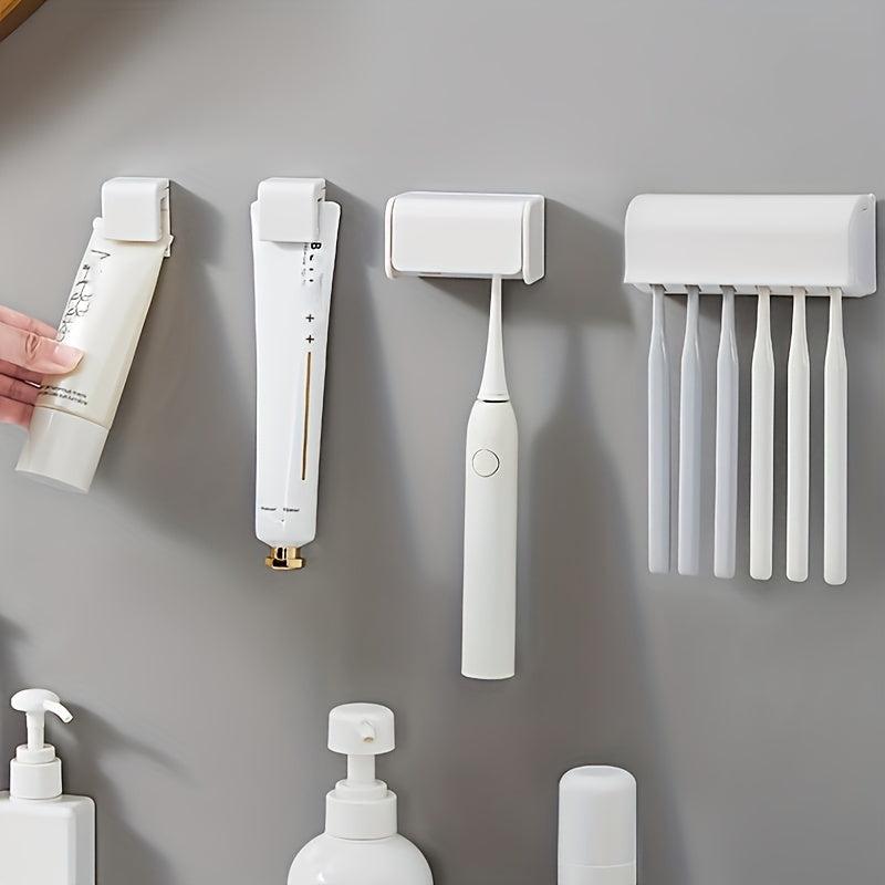 Wall Mounted Toothbrush Toothpaste Rack Organizer
