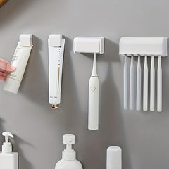 Wall Mounted Toothbrush Toothpaste Rack Organizer